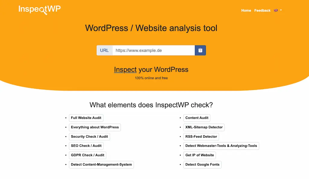 inspect wp herramienta analisis wordpress